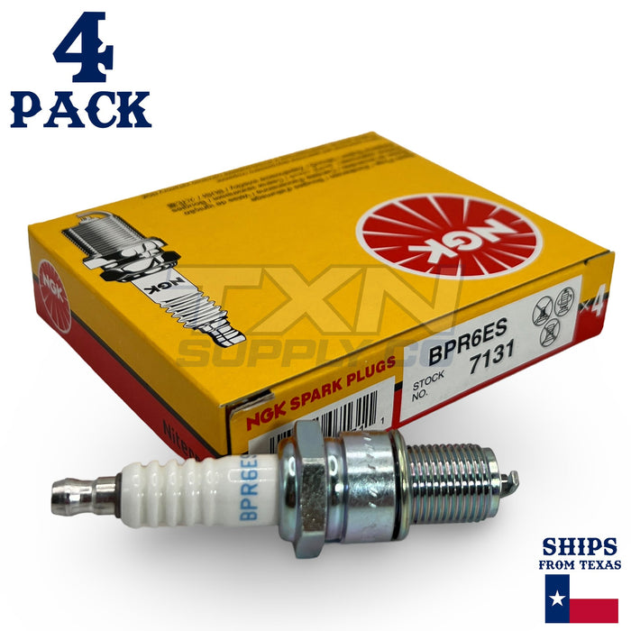 NGK (7131) BPR6ES Standard Spark Plug - 4 Pack