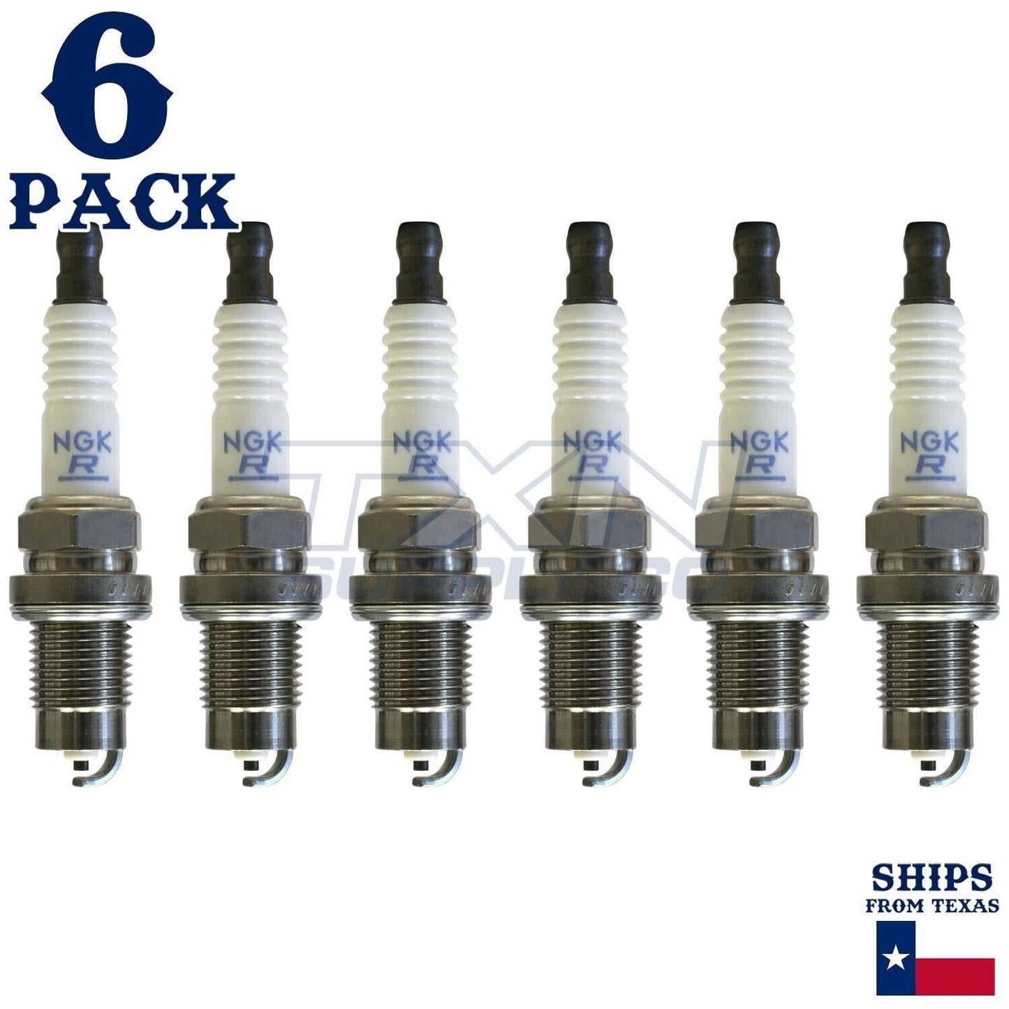 6 Pack NGK 1598 Spark Plugs FR2B-D ps