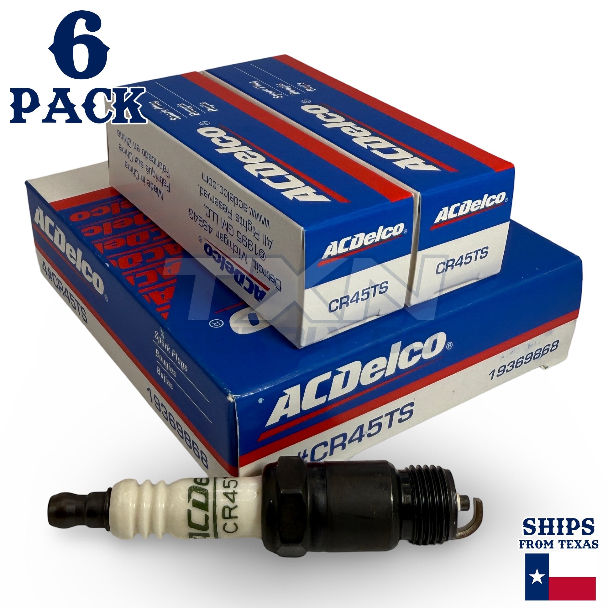 6 Pack Genuine GM ACDelco Spark Plugs CR45TS ps