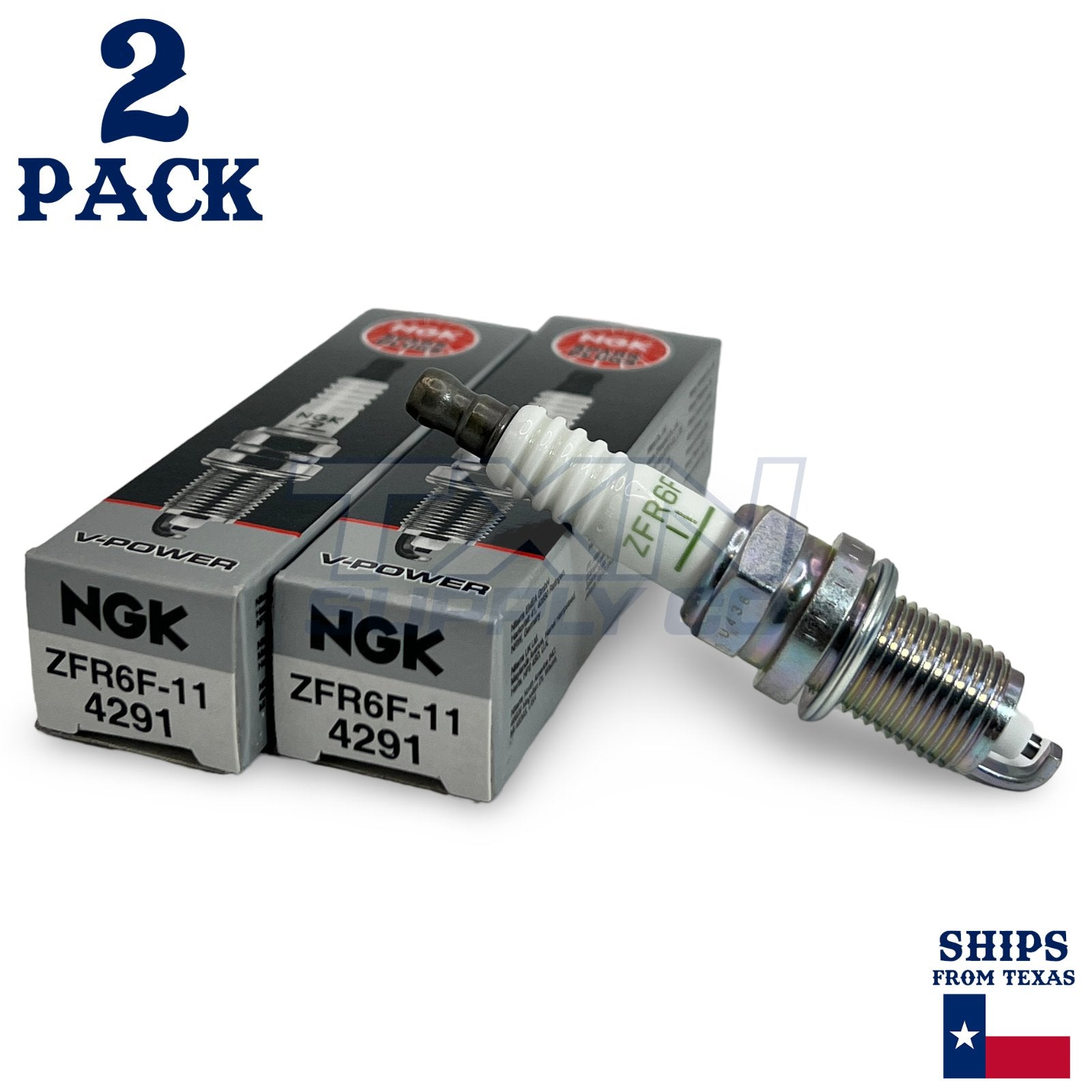 2 Pack NGK V-Power 4291 Spark Plugs ZFR6F-11 ps