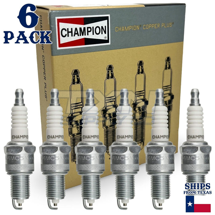 6 Pack Champion Copper Plus Spark Plugs for 1990-2000 Dodge Caravan 3.3L 3.8L ps