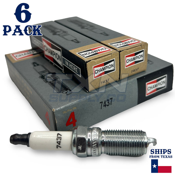 Champion 7437 Double Platinum Spark Plugs RE10PYPB5 - 6 Pack