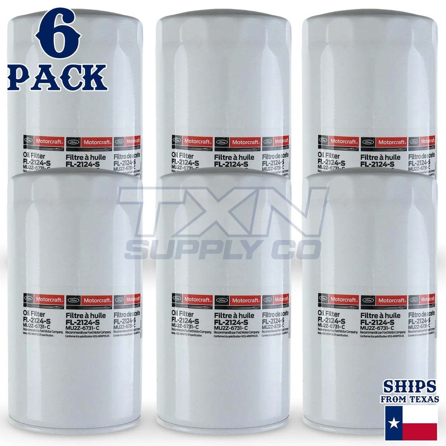 6 Pack Motorcraft FL2124S Engine Oil Filter FL-2124-S AA5Z-6714-A