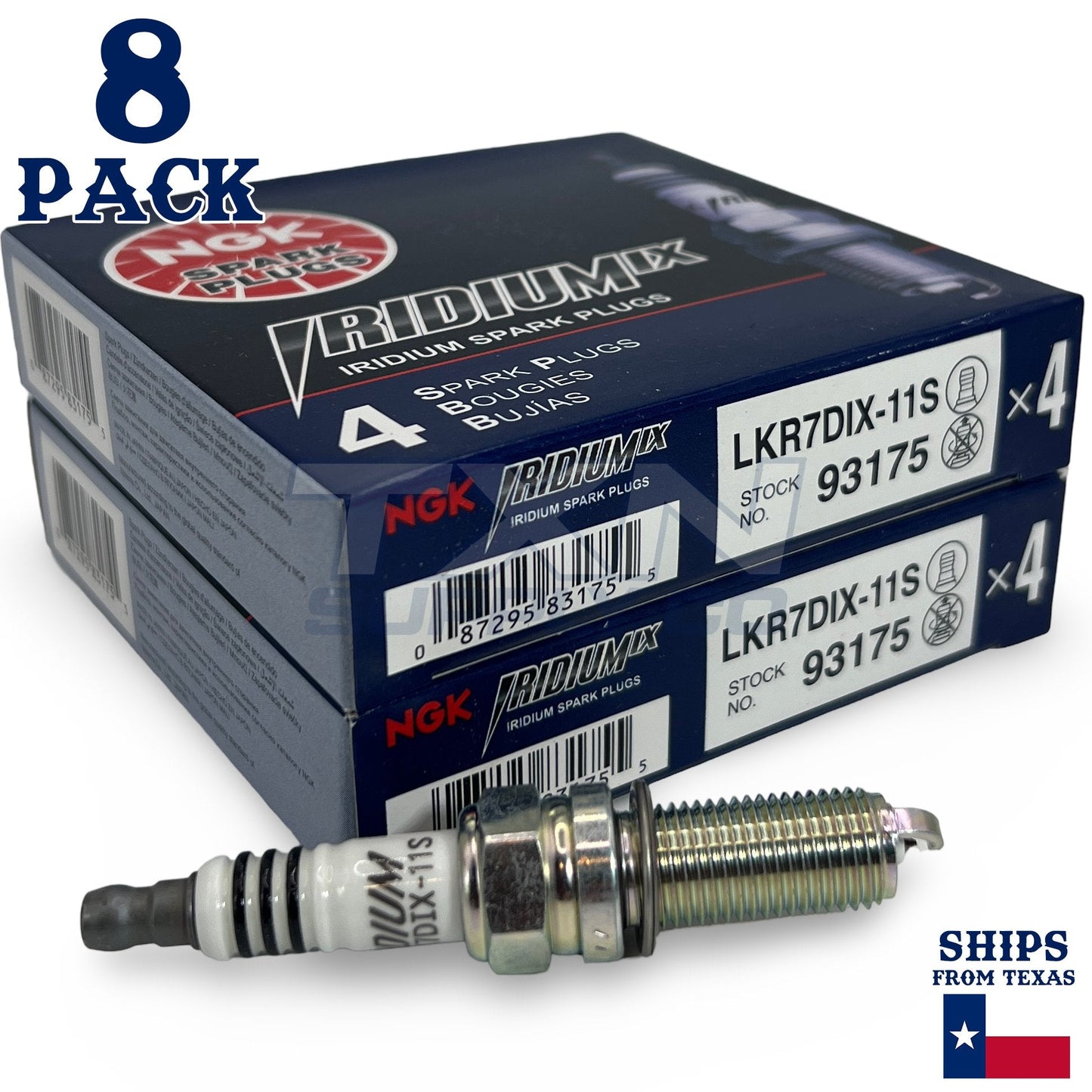 8 Pack NGK Iridium IX 93175 Spark Plugs LKR7DIX-11S ps