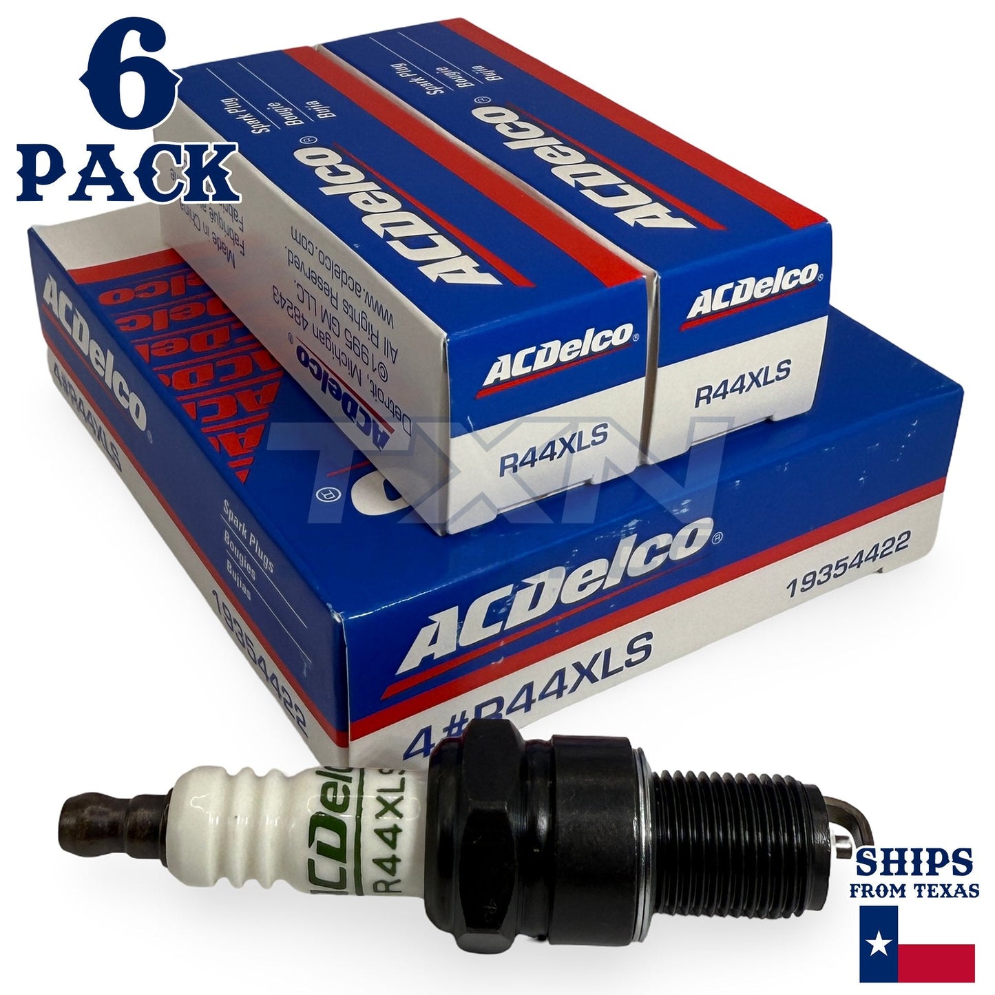 6 Pack Genuine GM ACDelco Spark Plugs R44XLS ps