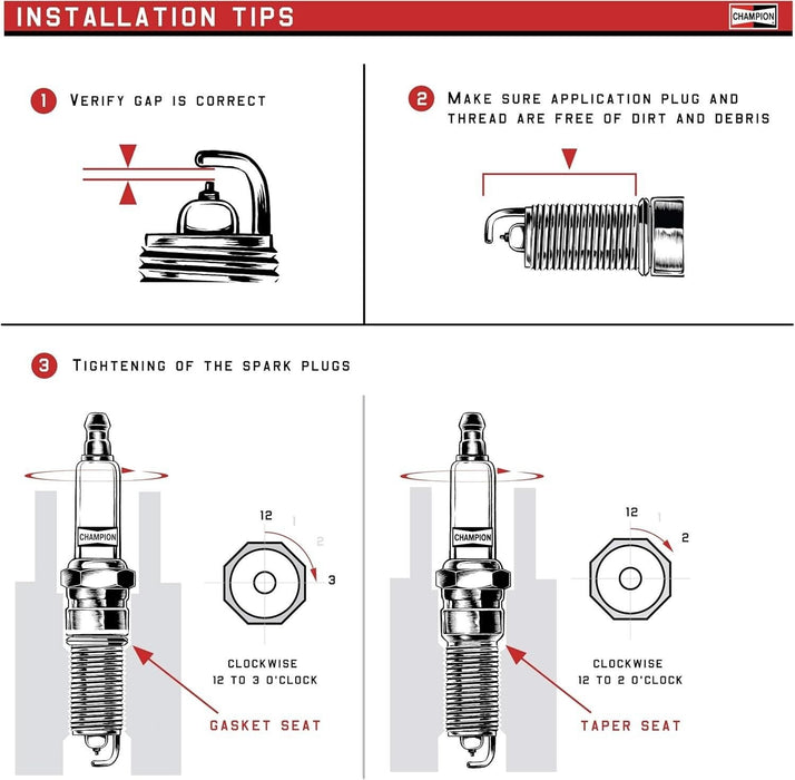 4 Pack Champion Platinum Spark Plugs for 1998-2000 Isuzu Amigo 2.2L L4 ps