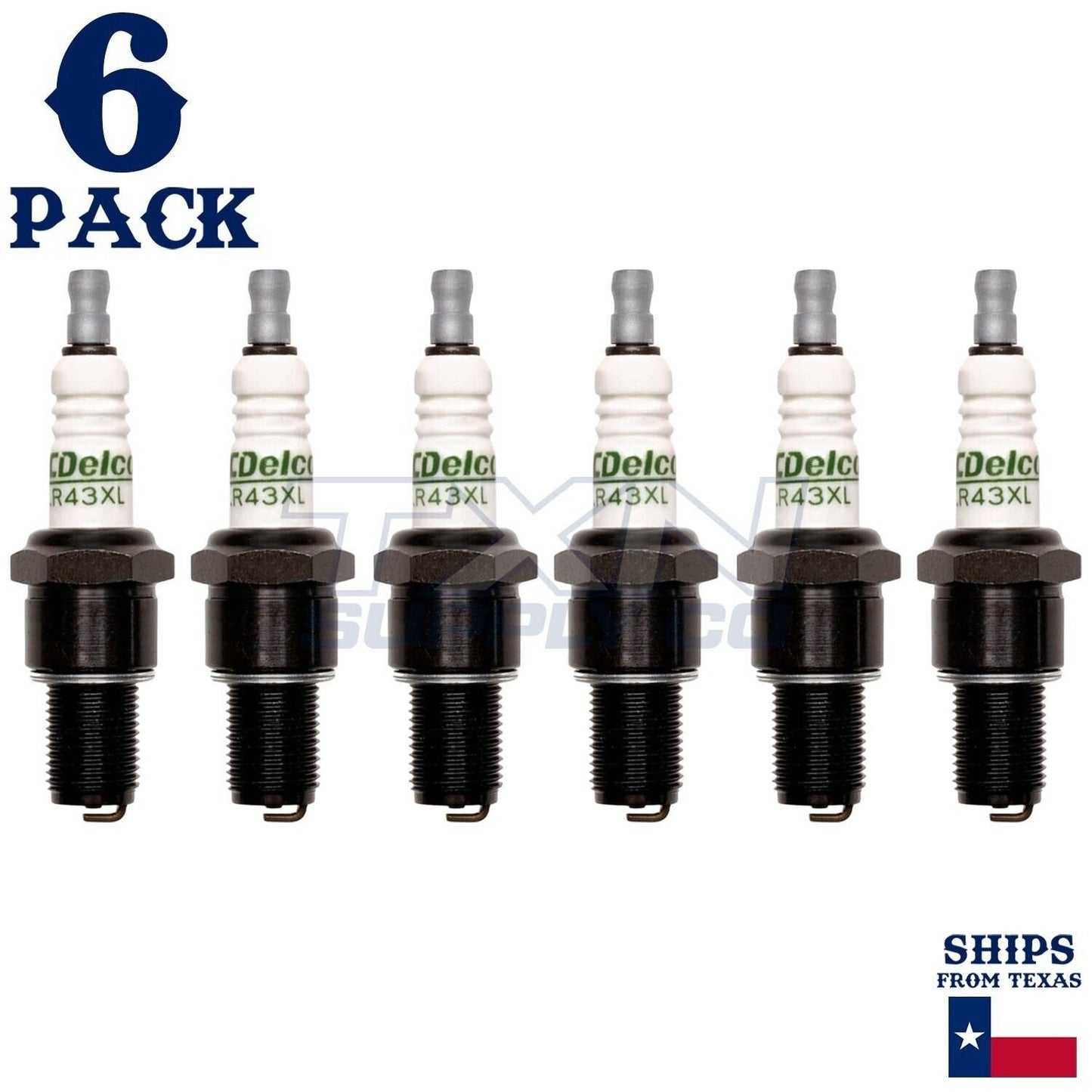 6 Pack Genuine GM ACDelco Spark Plugs R43XL ps