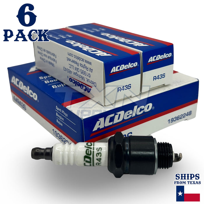 6 Pack Genuine GM ACDelco Spark Plugs R43S ps