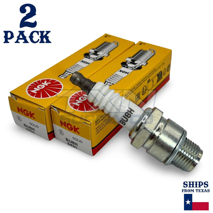 Genuine NGK 6431 Surface Gap Spark Plugs BU8H - 2 Pack