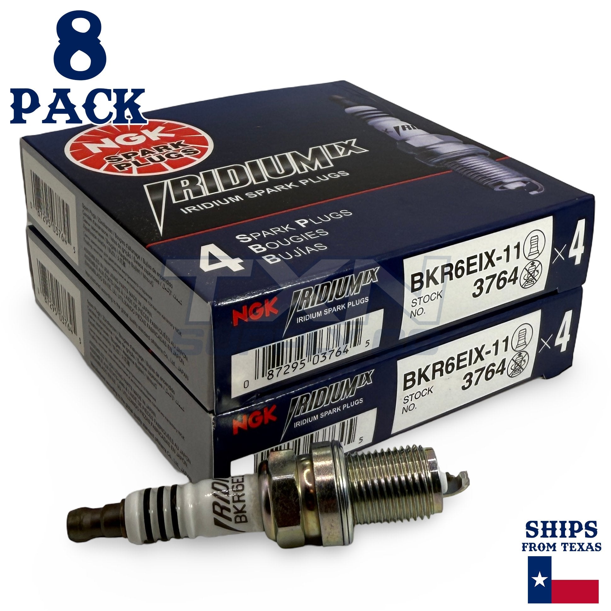 8 Pack NGK Iridium IX 3764 Spark Plugs BKR6EIX-11 ps