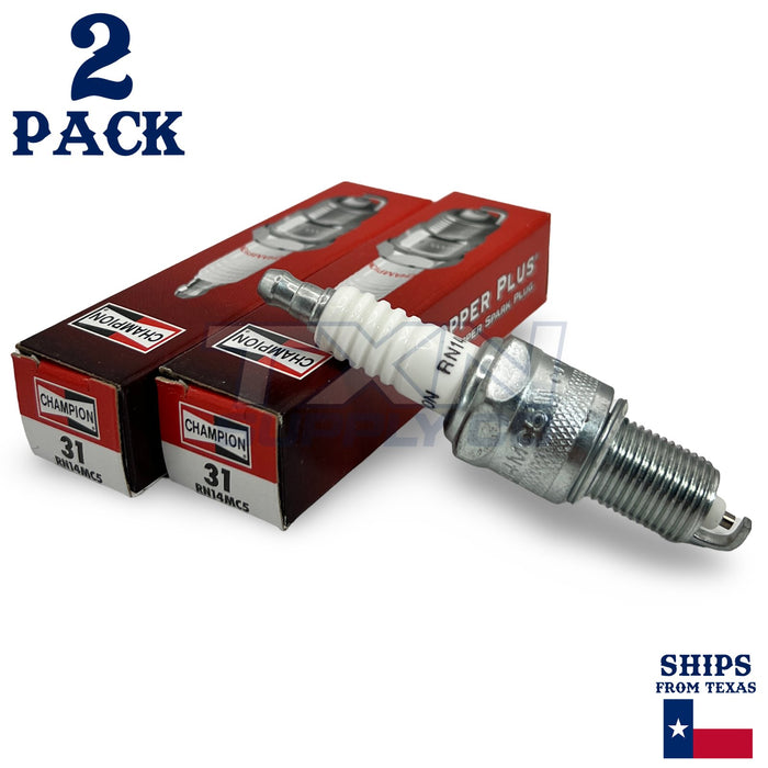 Champion 31 Copper Plus Spark Plugs RN14MC5- 2 Pack