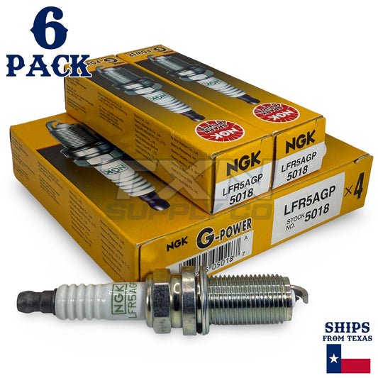 6 Pack NGK G-Power 5018 Spark Plugs LFR5AGP ps