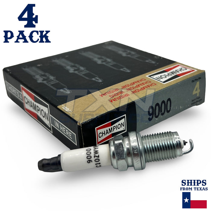 Champion 9000 Iridium Spark Plugs RC10ZWYPB4 - 4 Pack