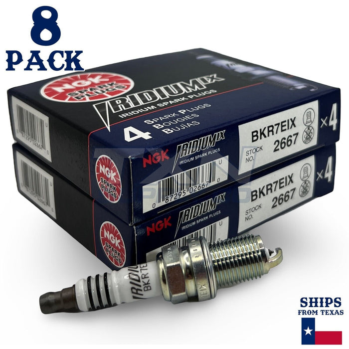 NGK 2667 Iridium IX Spark Plugs BKR7EIX - 8 Pack