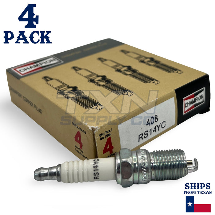 Champion 408 Copper Plus Spark Plug RS14YC - 4 Pack