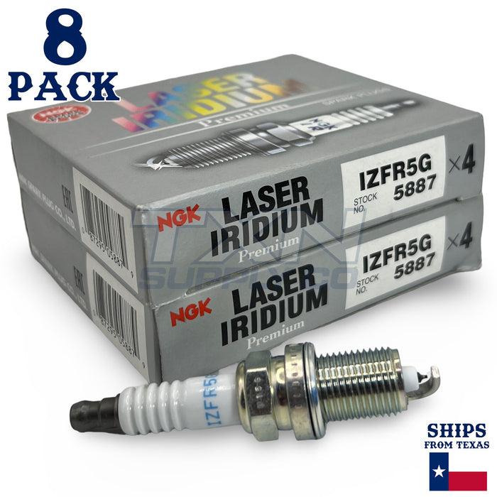 NGK 5887 Laser Iridium Spark Plugs IZFR5G - 8 Pack