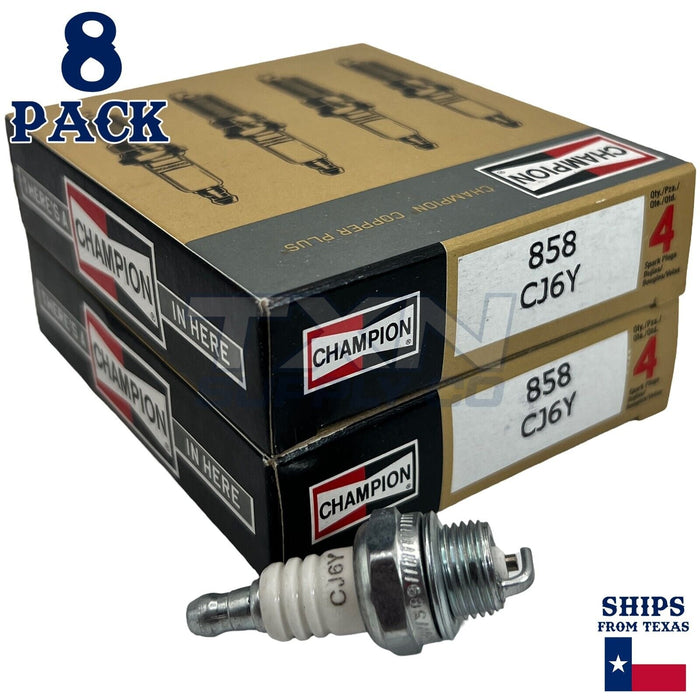 Champion 858 Copper Plus Spark Plug CJ6Y - 8 Pack