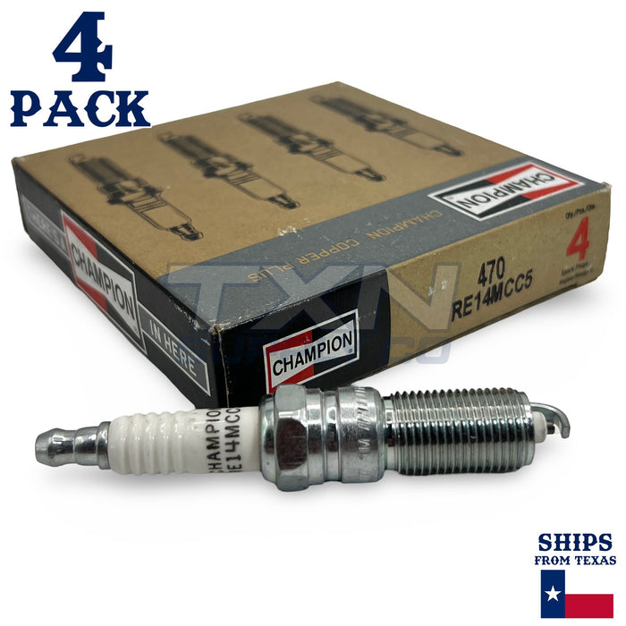 Champion 470 Copper Plus Spark Plugs RE14MCC5 - 4 Pack