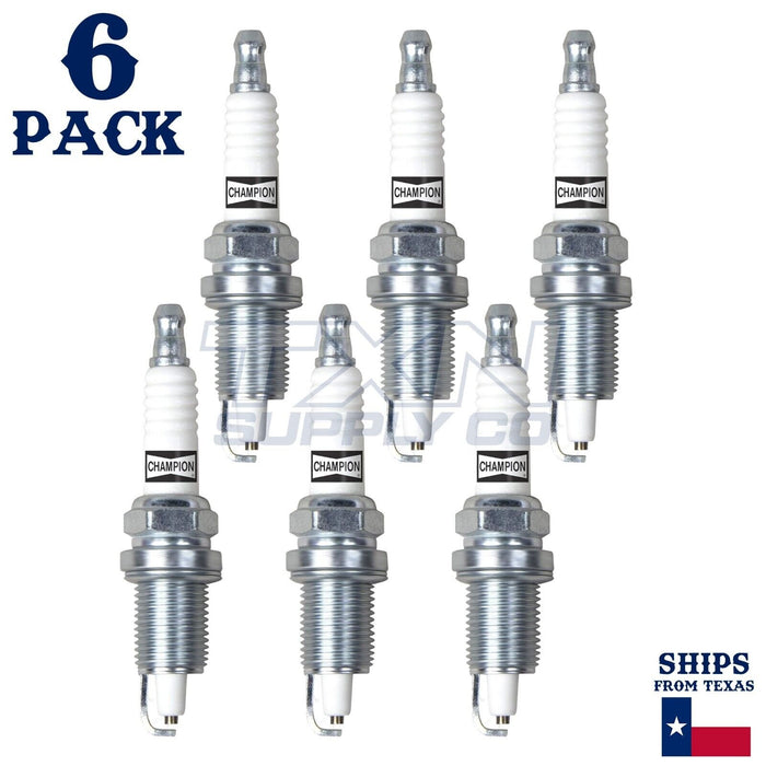 6 Pack Champion Copper Plus Spark Plugs for 1999-2001 Jeep Cherokee 4.0L L6 ps