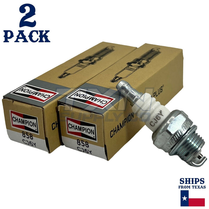 Champion 858 CJ6Y Copper Plus Spark Plug - 2 Pack