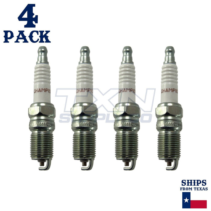 4 Pack Champion Copper Plus Spark Plugs for 1984-1987 Ford Tempo 2.3L L4 ps