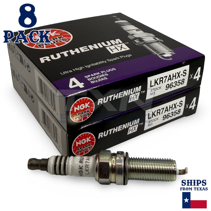 8 Pack NGK Ruthenium HX 96358 Spark Plugs LKR7AHX-S ps