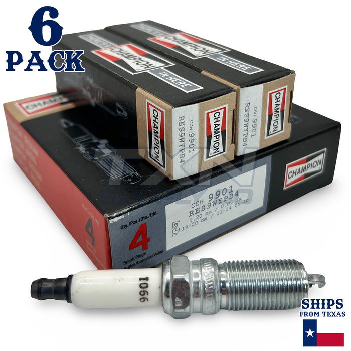 Champion 9901 Iridium Spark Plugs RE10WYPB5 - 6 Pack