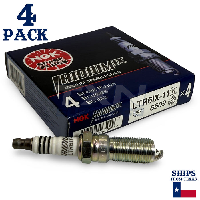 4 Pack NGK Iridium IX 6509 Spark Plugs LTR6IX-11 ps