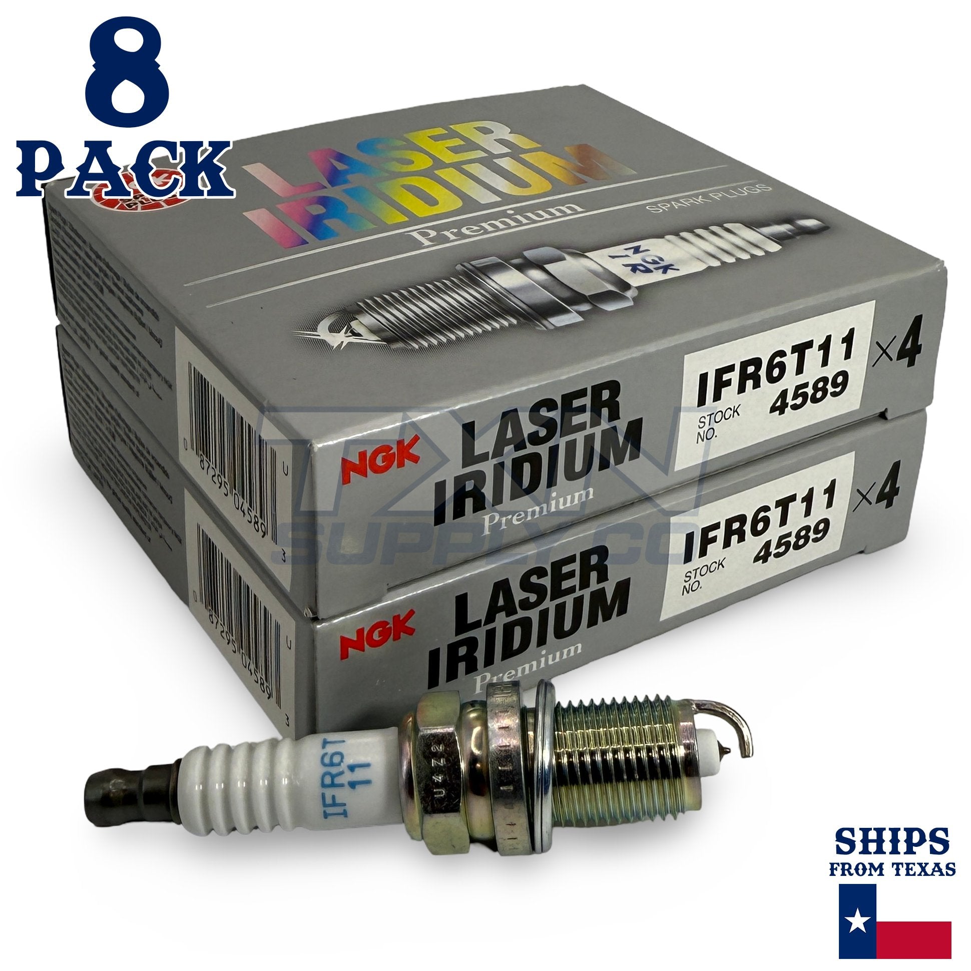8 Pack NGK Laser Iridium 4589 Spark Plugs IFR6T11 ps