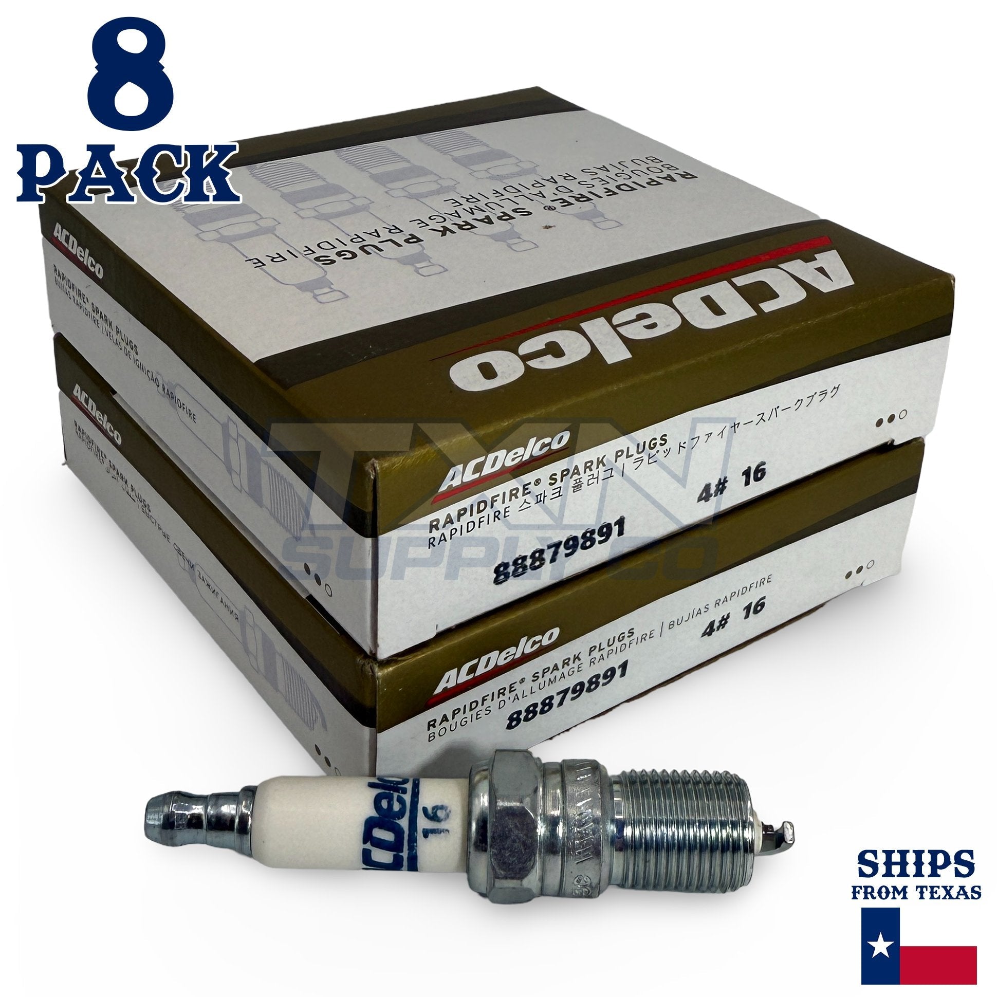 8 Pack GM ACDelco #16 RAPIDFIRE Platinum Spark Plugs ps