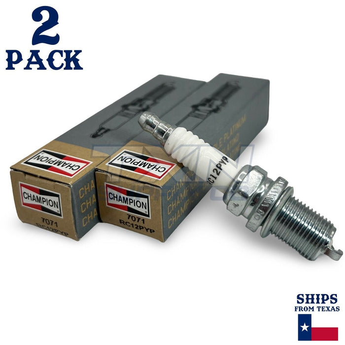 Champion 7071 Double Platinum Spark Plugs RC12PYP - 2 Pack