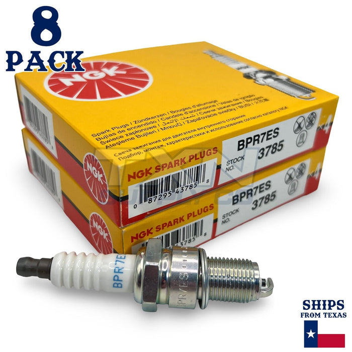 NGK 3785 Standard Spark Plug BPR7ES - 8 Pack