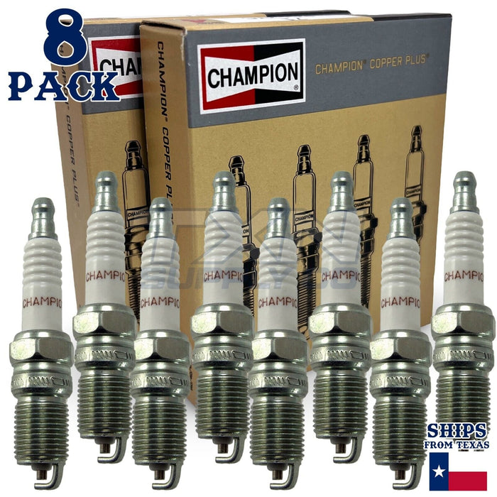 8 Pack Champion Copper Plus Spark Plugs for 1993-1995 Ford F-150 5.8L V8 ps