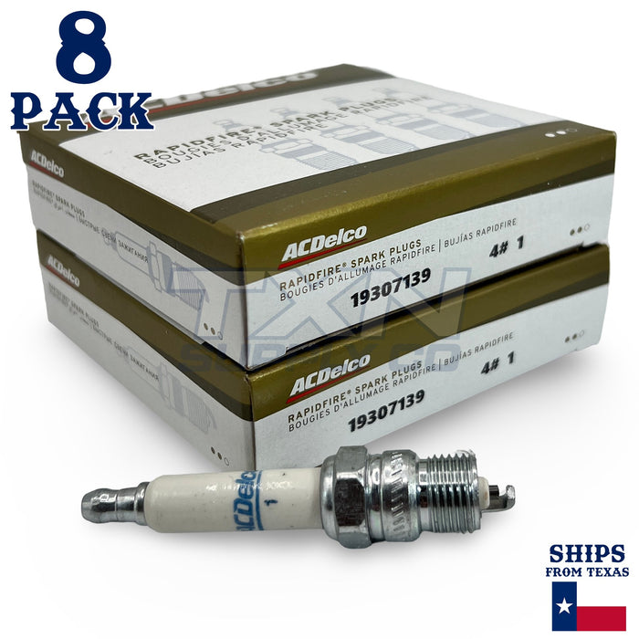 8 Pack GM ACDelco #1 RAPIDFIRE Platinum Spark Plugs ps