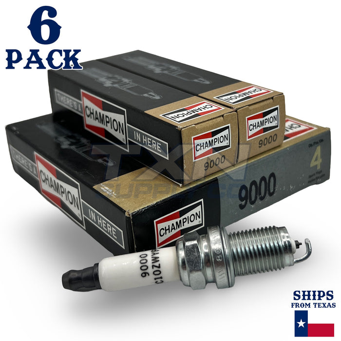 Champion 9000 Iridium Spark Plugs RC10ZWYPB4 - 6 Pack