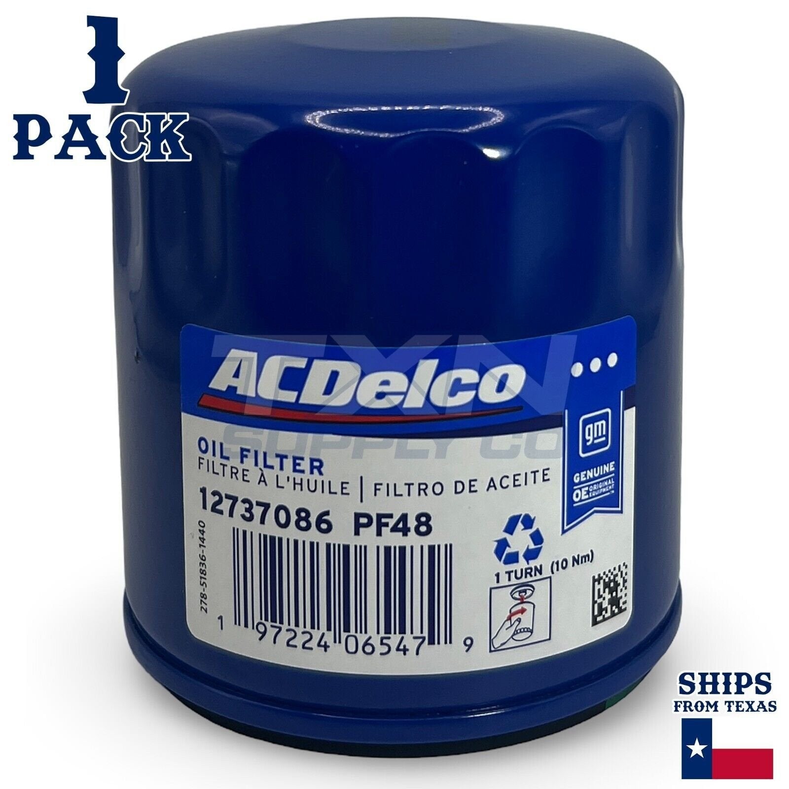 1 ACDelco GМ Engine Oil Filter for 2007-2009 Chevrolet Silverado 1500 LS V8 4.8L