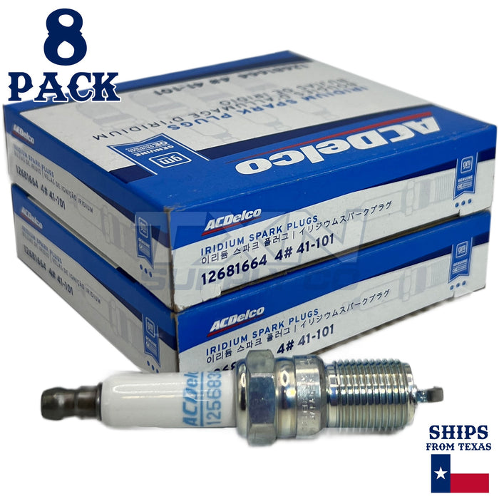 8 Pack Genuine GM ACDelco Iridium Spark Plugs 41-101 ps