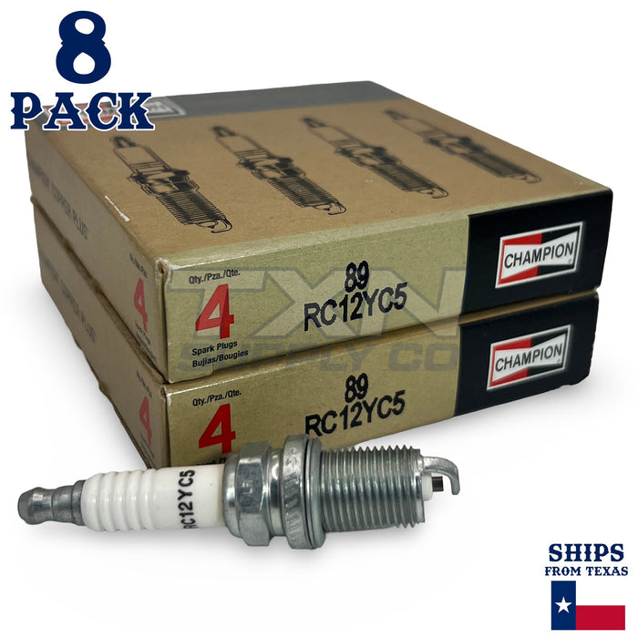 Champion 89 Copper Plus Spark Plug RC12YC5 - 8 Pack