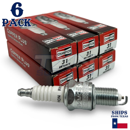 Champion 31 Copper Plus Spark Plugs RN14MC5- 6 Pack