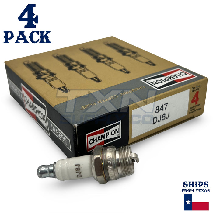 Champion 847 Copper Plus Spark Plug DJ8J - 4 Pack