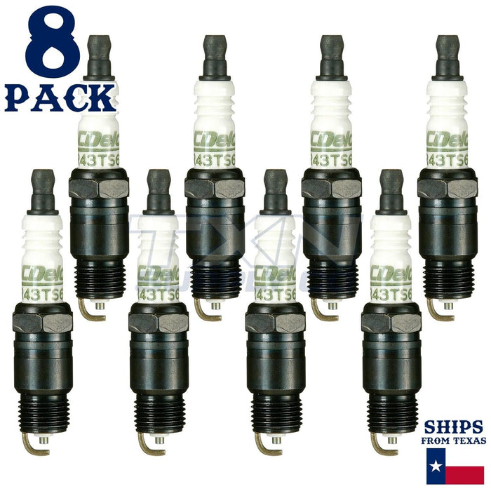 8 Pack Genuine GM ACDelco Spark Plugs R43TS6 ps