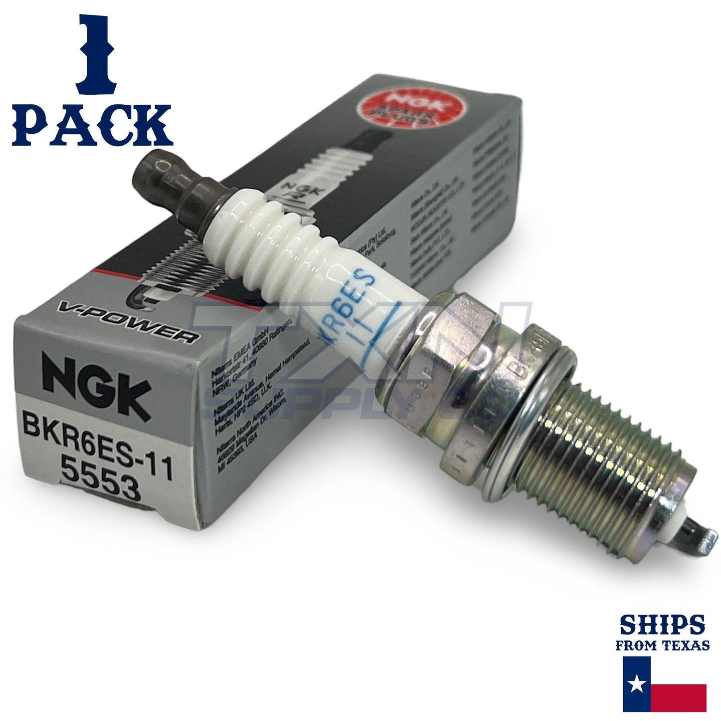 1 Pack NGK 5553 Spark Plugs BKR6ES-11  ps