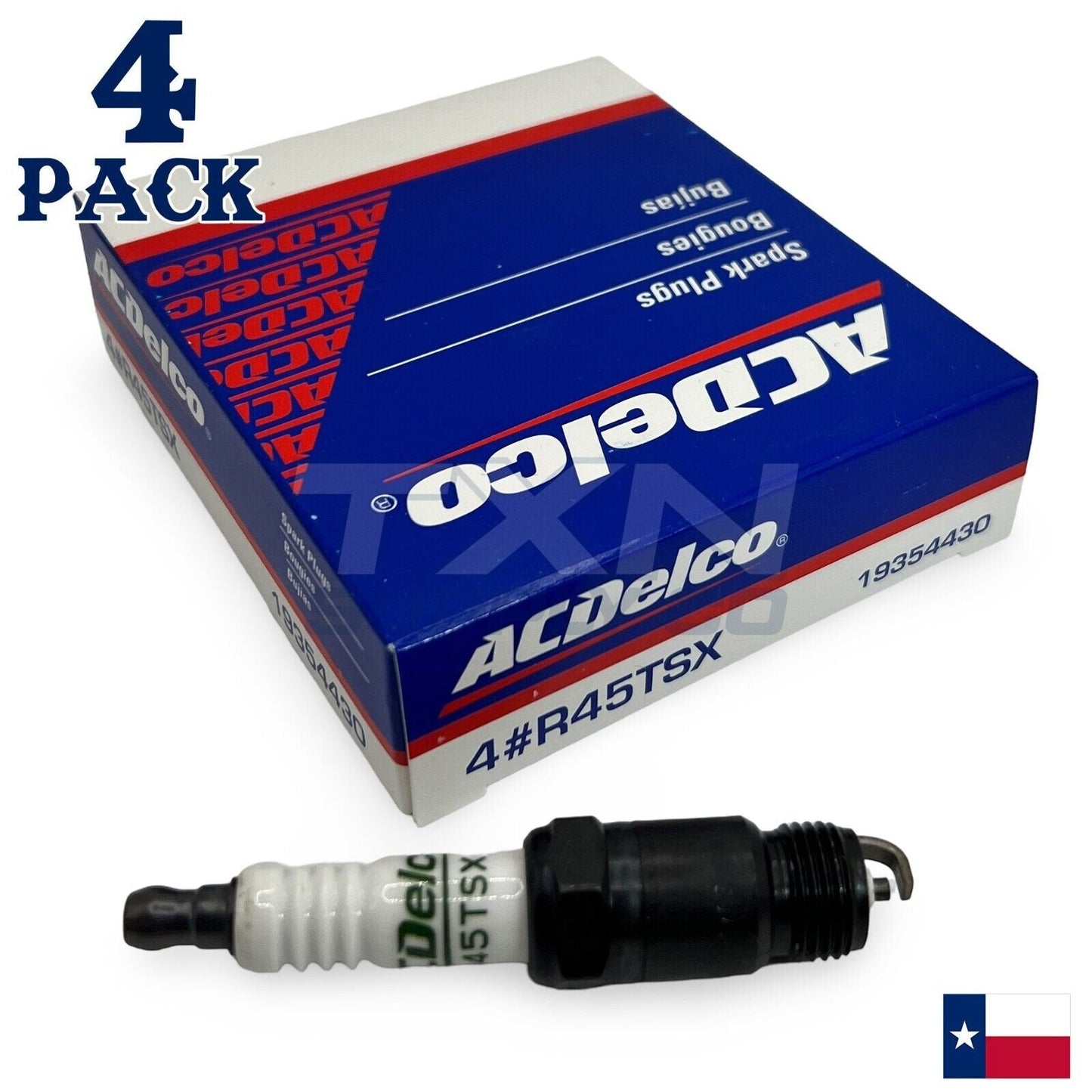 4 Pack Genuine GM ACDelco Spark Plugs R45TSX ps