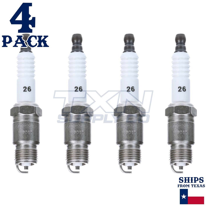 4 Pack Autolite 26 Copper Core Spark Plugs ps