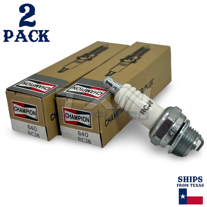 Champion 840 Copper Plus Spark Plug RCJ8 - 2 Pack