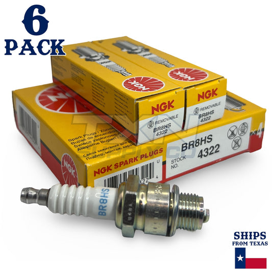 6 Pack NGK V-Power 4322 Spark Plugs BR8HS ps