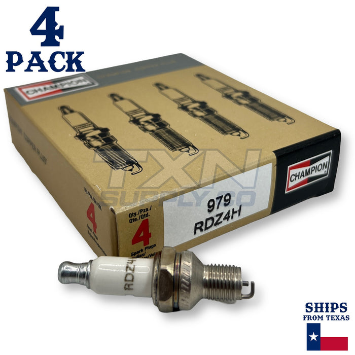 Champion 979 Copper Plus Spark Plug RDZ4H - 4 Pack