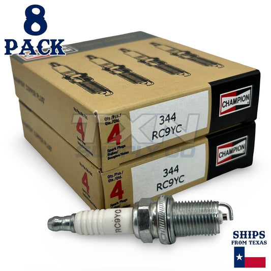 Champion 344 Spark Plug RC9YC - 8 Pack