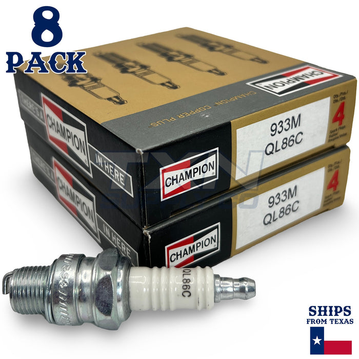 Champion 933M Copper Plus Spark Plug QL86C - 8 Pack