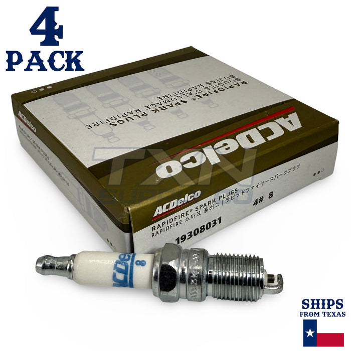 4 Pack GM ACDelco #8 RAPIDFIRE Platinum Spark Plugs ps